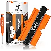 JOREST Contour Gauge 25 cm + Carpenter Pencil, Christmas Gifts for Men Father, Contour Copier, Angle Measuring Ruler, Shape P