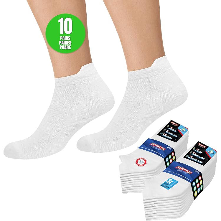 6 Paires De Chaussettes Homme/Femme - Coton 81%, Confortables, Respirantes - Taille Mollet, Certifiées OEKO-TEX
