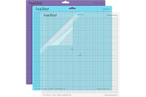 LYA VINYL Tapete de corte para Silhouette Cameo 5/4/3/2/1, 3 Piezas 30,5x30,5 cm de Adherencia Recambio de Alfombrilla de Corte para Silhouette Cameo