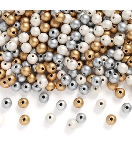 I LOVE MOM Lot De 560 Perles En Bois Colorées, Perles En Bois