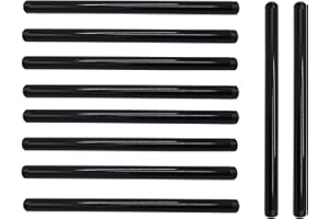 LHFACC 3/4 Inch Mallealbe Cast Iron Pipe, Pre Cut, Industrial Steel Black Fits Standard One Half Inch Black Threaded Pipes Nipples and Fittings, Build Vintage DIY Furniture, 10 Pack (8 Inch Length)