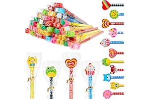 Nezyo Pencils with Rubbers on the End for Children Funky Pencils with Rubbers Kids Pencils Cartoon Stationery Set Drawing Pencil with Eraser End of School Gifts for Children Boys Girls(30 Pieces)