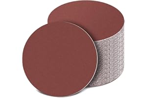 ICASTNY 150mm Hook and Loop Discs 40 80 120 240 Grits, 150mm Sanding Discs 6 inch Sandpaper for Random Orbital Sander(80Pcs)