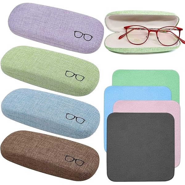 FZSECRIU Lunettes Rigide, Etui Lunettes Cuir, Porte Lunettes, Etui A Lunette Homme, Etui A Lunette, Boite A Lunette,Rangement Lunettes,etui Lunettes Rigide