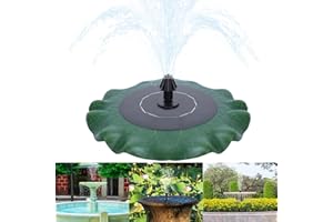 ‎YRHOME YRHome 1,4W Solar Springbrunnen Lotus Solarpumpen Update Teichpumpe Garten Wasserpumpe Schwimmender Solar Panel Brunnen Fontäne Pumpe für Vogelbad, Garten, Fisch-Behälter, Pool, Kleiner teich