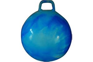 APPLEROUND Space Hopper for Teens & Adults 13+, 28" (70cm) Bouncy Hop Ball with Handle & Pump, Jumping Ball Toy for Indoor & Outdoor Fitness, Cloud Colours (Blue)
