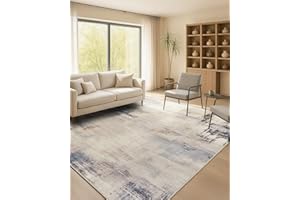 ‎SONGMICS HOME SONGMICS HOME Wohnzimmer Teppich, 160 x 230 cm, moderner Abstrakter Stil, Rutschfester Teppich, maschinenwaschbar, für Schlafzimmer, Badezimmer, Flur, Esszimmer, Kamelbraun TAR077K01