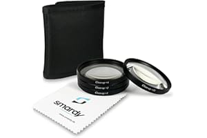smardy 49mm Dioptries/Close up Macro +1 +2 +4 +10 + Housse pour Filtre Compatible avec Sony Alpha 3000, Alpha 7R, NEX-3, NEX-5, NEX-7, NEX-C3, NEX-F3