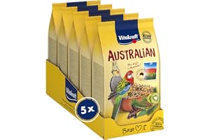 Vitakraft Australian, fågelmat för storsitter, med vitaminer och mineraler, med maggrus för att stödja magfunktionen, utan ti