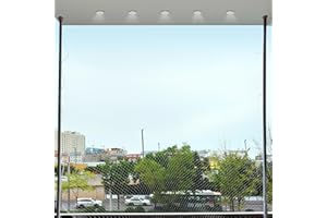 KORERPALL Kit filet de protection pour oiseaux et chats avec barres télescopiques, fixation par serrage, sans perçage, pour balcon