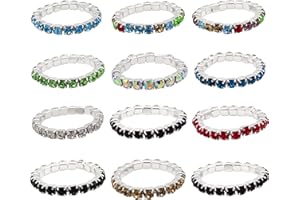 keland 12pcs cristal élastique orteil anneau couleur mélangée en gros corps pied anneau bijoux sac