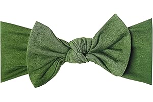 Copper Pearl Baby Stretchy Soft Knit Headband Bow "Alder"