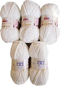 5 gomitoli di lana da 100 grammi Himalaya velluto micro