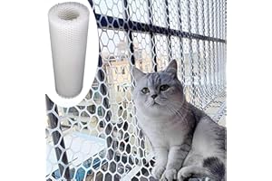 AEVEOT Filet Chat, Grillage Plastique Blanc Filet de Clôture, Filet de Protection Animaux Balcon Anti-Chute, Renforcé Filet Protection Chat pour Escalier Terrasse, Indéchirable Résistant ( Color : Mesh 1.8cm