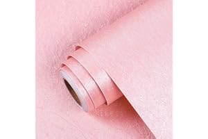 Livelynine 40CMX500CM Papel Pintado Rosa Palo Papel Pared Autoadhesivo Infantil Papel Pintado Para Pared Habitación Niñas Puertas de Armarios Vinilo Adhesivo Pared Dormitorio Papel Adhesivo Colores