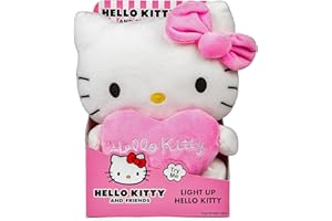 Quickdraw Hello Kitty Light Up Plush Toy – Soft Nightlight for Kids – Cute Plushie with Super Soft Plush Material for Boys & Girls Aged 18 Months+ (Hello Kitty)
