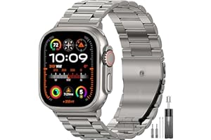 TOWONSHY Pasek kompatybilny z Apple Watch 49 mm, 45 mm, 44 mm, 42 mm, 41 mm, 40 mm, 38 mm, dla mężczyzn i kobiet, biznesowy, metalowy pasek do iWatch Ultra/Ultra 2, SE, Series 9, 8, 7, 6, 5, 4, 3, 2, 1