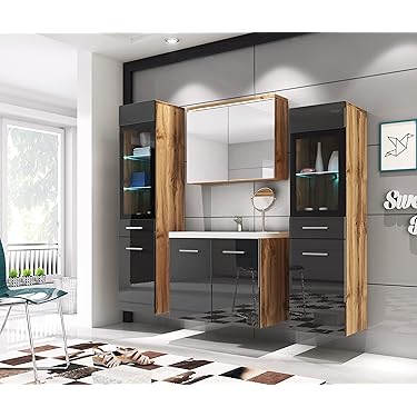 Cabinet De Miroir De Salle De Bain En Bois Vieux 60x16x60 Cm En Bois Reconstitue Cfw71619 96506012