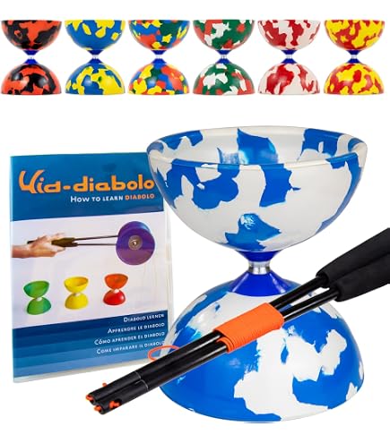 Acrobat Coffret Diabolo Bleu Clair avec Baguettes Aluminium – Performance et Élégance