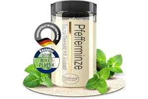 ‎FRANKONIA BATH & SPA Frankonia BATH & SPA Sauna Salz Peeling Pfefferminze – 400 g Meersalz-Körperpeeling mit Jojobaöl & Vitamin E – Dusch- & Body Scrub für alle Hauttypen – Vegan & ohne Parabene – ohne Microplastik