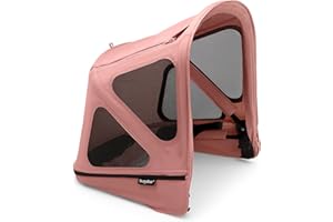 Capota ventilada Bugaboo Donkey, Extensible para una cobertura adicional y una protección solar óptima, Repele el agua, Compatible con Todos los Carritos Bugaboo Donkey, Rosa