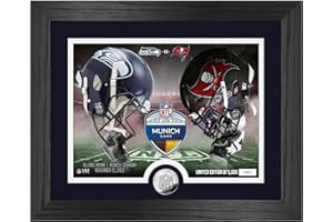 Great Branding NFL Munich Game Tampa Bay Buccaneers vs Seattle Seahawks Hanging Box Helm Silver Coin gerahmtes Bild 40x33cm, mehrfarbig, Einheitsgröße