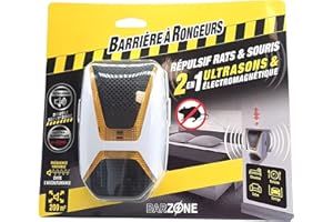 BARRIERE A RONGEURS Répulsif ultrasons & électromagnétique Rats et Souris - Blister de 1 Appareil, Nicht Zutreffend
