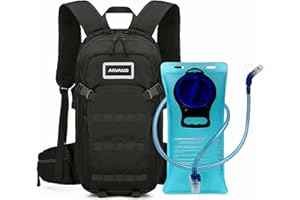 Arvano 16L Mochila de Hidratacion, Mochila Bici con Bolsa de Agua 2l para Ciclismo Bicicleta Montaña MTB Moto Enduro Esqui Snowboard Senderismo Btt