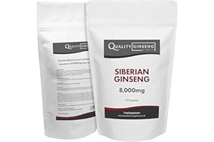 QUALITY GINSENG DIRECT Siberian Ginseng - 8,000mg Capsules - Powerful Formula (90)