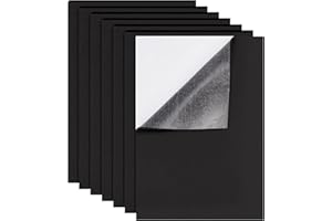 BENECREAT 8 hojas de papel EVA de 30 x 21 cm, hojas de espuma para manualidades, 4 mm de grosor, calcomanías de espuma negra con adhesivo en la parte trasera para manualidades, cosplay, álbumes de