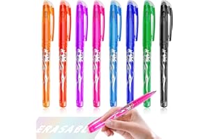 ‎ARIEL-GXR 8 Stück Radierbarer Kugelschreiber, Radierbarer Gelschreiber 0, 5mm Tintenroller Radierbar, Löschbare Gelstifte für Kinder, Studenten - 8 Farben