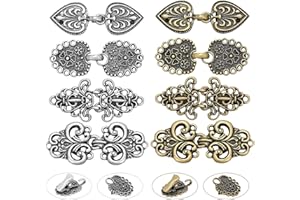 SOSPIRO 8 Stück Vintage Pullover Schal Clips,Strickjacke Clip Retro Strickjacke Kragen Clips Hemd Brosche Clips Kleid Clips Verschlüsse für Frauen Mädchen Gebrauch Party Bankett Festival Schmuck Geschenk