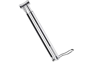 PRO BIKE TOOL Mini Floor Bike Pump, Super Fast Tyre Inflation, Secure Presta and Schrader Valve Connection. High Pressure Bicycle Pump with Stabilizing Foot Peg for Road, Mountain, Touring, Hybrid and Fat Tyres