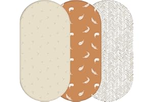 Yunioo Spannbettlaken Kinderwagen 3er-Pack für Kinderwagen Matratzenbezug, Moseskorb, Atmungsaktiv & Passgenau & Hautfreundlich Spannbettlaken Stubenwagen Bezug