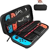 Daydayup Étui pour Nintendo Switch et Switch OLED Pochette Housse Coque avec 20 Emplacement pour Carte en Matériau Durable An