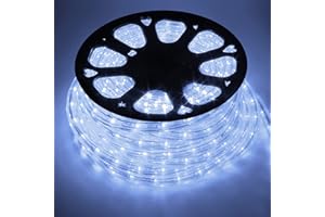 FOREVER SPEED COCOMIA 50M Tubo de LED Manguera, LED de Tira de Manguera Exterior e Interior Blanco Frío,Tiras LED Manguera para Decoración e Iluminación Halloween, Boda, Fiesta, Navidad