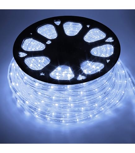 Tubo LED Esterno 50 Metri Con 1200 Luci E 8 Modalità - Impermeabile Con Timer, Luce Bianco Freddo Per Giardino E Feste - 3