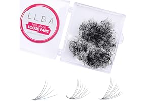 LLBA Bouquets Pré-faits, Cils Volume Faits à La Main, Multi-sélections de 3D à 16D, Courbes C CC D, Épaisseurs 0.03~0.1mm, 8-20mm Longueurs, Longue Tenue, Application Facile (10D-0.03 CC, 9 mm)