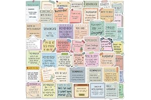 HUIPALON 50Pcs Reminders Motivational Stickers Inspirational Positive Stickers Waterproof Mental Health Sticker Affirmation Sticker for Laptop Scrapbook Journal Scrapbook