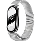 Rongep Xiaomi ile Uyumlu Mi Band 10/9/8 İ&ccedil;in Milano Loop Metal Hasırlı Kordon Manyetik Tasarımlı Terletmeyen Hafif Yapılı Bil