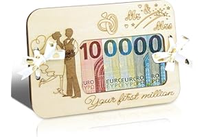 TAKULA Regalo Boda Para Novios de Madera,Regalos Originales para Parejas,Regalos de Boda Forma Original de Regalar Dinero,Regalar Dinero Boda|Mr&Mrs