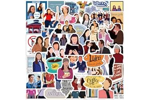 KEULABLEN Gilmore Naklejki dla dziewcząt, 110 szt. znanych naklejek telewizyjnych, zabawna komedia, wodoodporne winylowe naklejki na deskorolkę, butelkę wody, kubek, laptopa, gitarę, nastolatki i dziewczyny