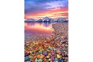 HCSSZ DIY Diamond Art Kits, Full Drill Diamond Picture for Adults, Full Drill Crystal Rhinestone Painting Beach Pictures for Home Wall Decor 40x30cm