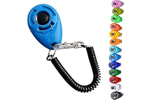 DogCatz Dog Puppy Teardrop Clicker Training, Train Your Pet Dogs and Cats in Obedience (Sky Blue)
