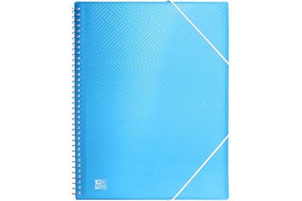 Oxford, Carpeta de Fundas Plástico A4, 30 Fundas Transparentes, Color Azul, 400167287