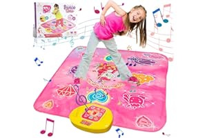 71NMLY Tappetino da Ballo per Bambini, Tappeto gioco bambini Tappeto Musicale con Luci a LED,Volume Regolabile,Tappetino Musicale con 5 modalità di Gioco,Natale Regali di Compleanno,Giocattoli per Ragazze