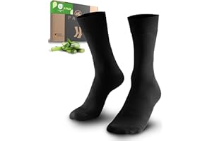 PAIXX Męskie skarpety bambusowe klasy premium, 43-46 i 39-42, 4/8 pary, czarne - odporne na pot, antybakteryjne, oddychające skarpety chroniące przed poceniem się stóp