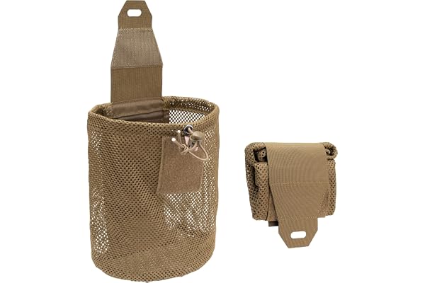IDOGEAR Pochette Tactique Pochette à Benne Molle Net Poche de récupération Chargeur Pliable pour Ceinture Gilet Tactique Sac à Dos
