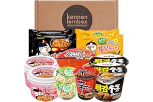 ‎KENNENLERNBOX Koreanische Ramen Mix | Kennenlernbox mit 11 Koreanischen Instantnudeln Mischung zum probieren