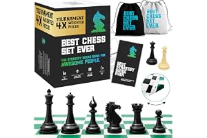 Best Schack Set Ever 4 x fyrdubbel viktad 50 cm turnering schackbräde set (4 tum kung) extra stor Staunton moderna bitar, sto
